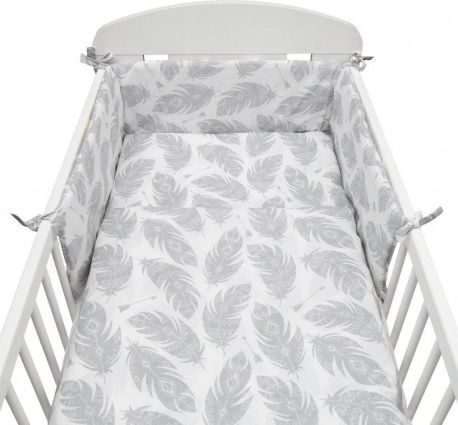 3-dílné ložní povlečení New Baby 90/120 cm Pírka bílé, Bílá - obrázek 1