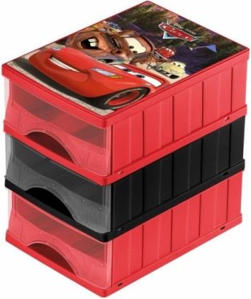 Boxy na hračky - sada 3 šuplíků CARS - obrázek 1