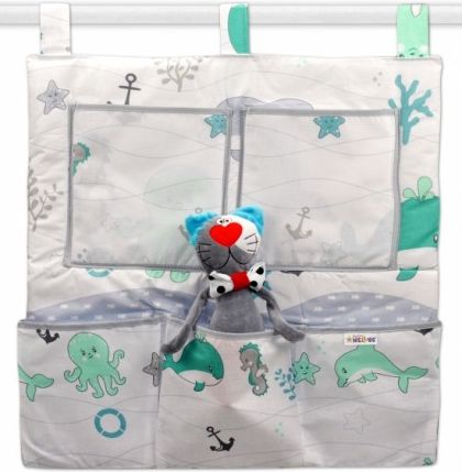 Kapsář na postýlku OCEÁN Baby Nellys - zelený - obrázek 1