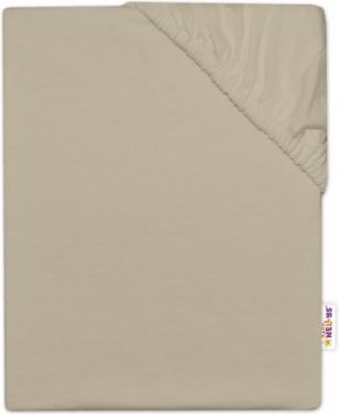 Baby Nellys Dětské jersey prostěradlo do postýlky - cappuccino, Rozměry 140x70 - obrázek 1