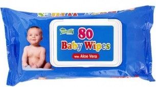 Ubrousky dětské hyg.Baby Wipes Aloe V.80ks s distr - obrázek 1