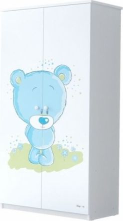 BabyBoo Dětská skříň - Medvídek STYDLÍN modrý, D19 - obrázek 1