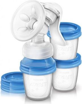 Ruční odsávačka Avent Natural s Via systémem, Transparentní - obrázek 1