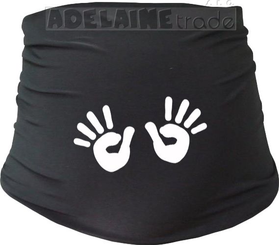 Mamitati Mamitati Těhotenský pás s ručičkami, vel. L/XL - černý, B19 - obrázek 1