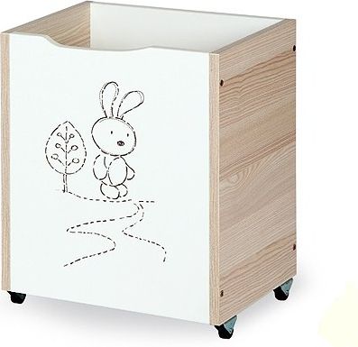 Dřevěný box na hračky Safari - Zajíček capuccino - obrázek 1