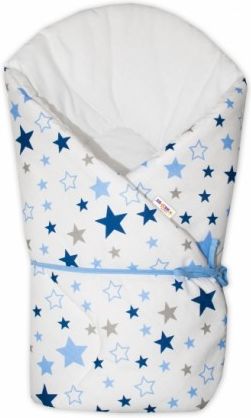 Zavinovačka na zavazování Hvězdy a hvězdičky - modrá/granát na bílém - obrázek 1