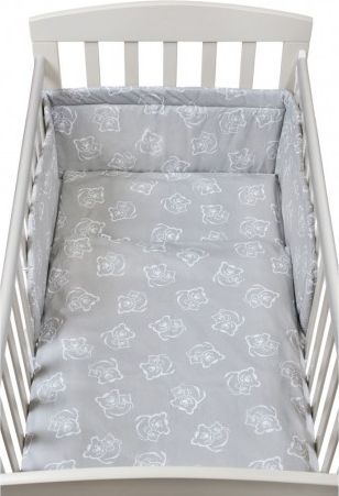 3-dílné ložní povlečení New Baby 90/120 cm bears šedé, Šedá - obrázek 1