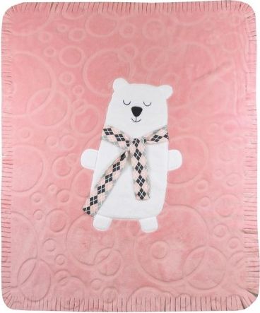 Dětská deka Koala Polar Bear růžová, Růžová - obrázek 1