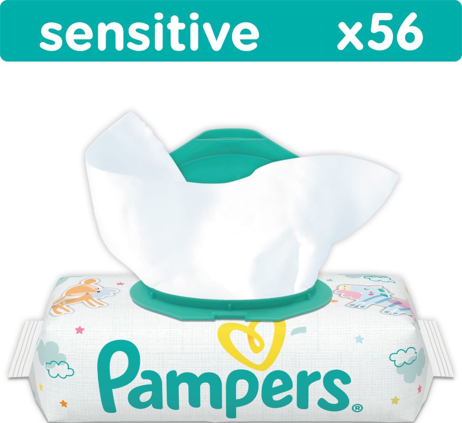 PAMPERS vlhčené ubrousky Sensitive 56ks - obrázek 1