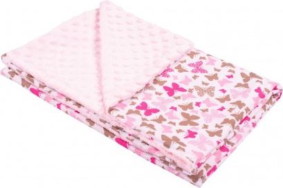 Dětská deka z Minky New Baby růžová 80x102 cm, Růžová - obrázek 1
