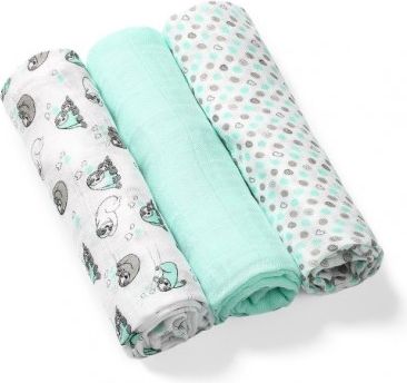 BabyOno Bambusové dětské plenky 3 ks - mátová - obrázek 1