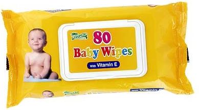 Ubrousky dětské hyg.Baby Wipes vit.E 80ks s distr. - obrázek 1