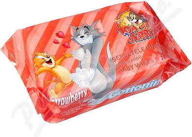 Cottonino Dětské vlhč.ubrousky Tom&Jerry jah.72ks - obrázek 1