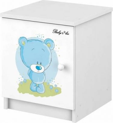 BabyBoo Noční stolek - Medvídek STYDLÍN modrý, D19 - obrázek 1