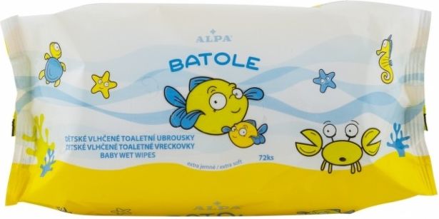 Batole dětské vlhčené ubrousky s Aloe Vera 72ks - obrázek 1