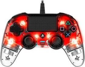 Nacon Wired Compact Controller pro PS4 (ps4hwnaconwicccred) červený/průhledný - obrázek 1