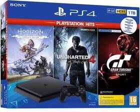Sony PlayStation 4 1 TB + Gran Turismo Sport + Uncharted 4 + Horizon Zero Dawn (PS719318804) - obrázek 1