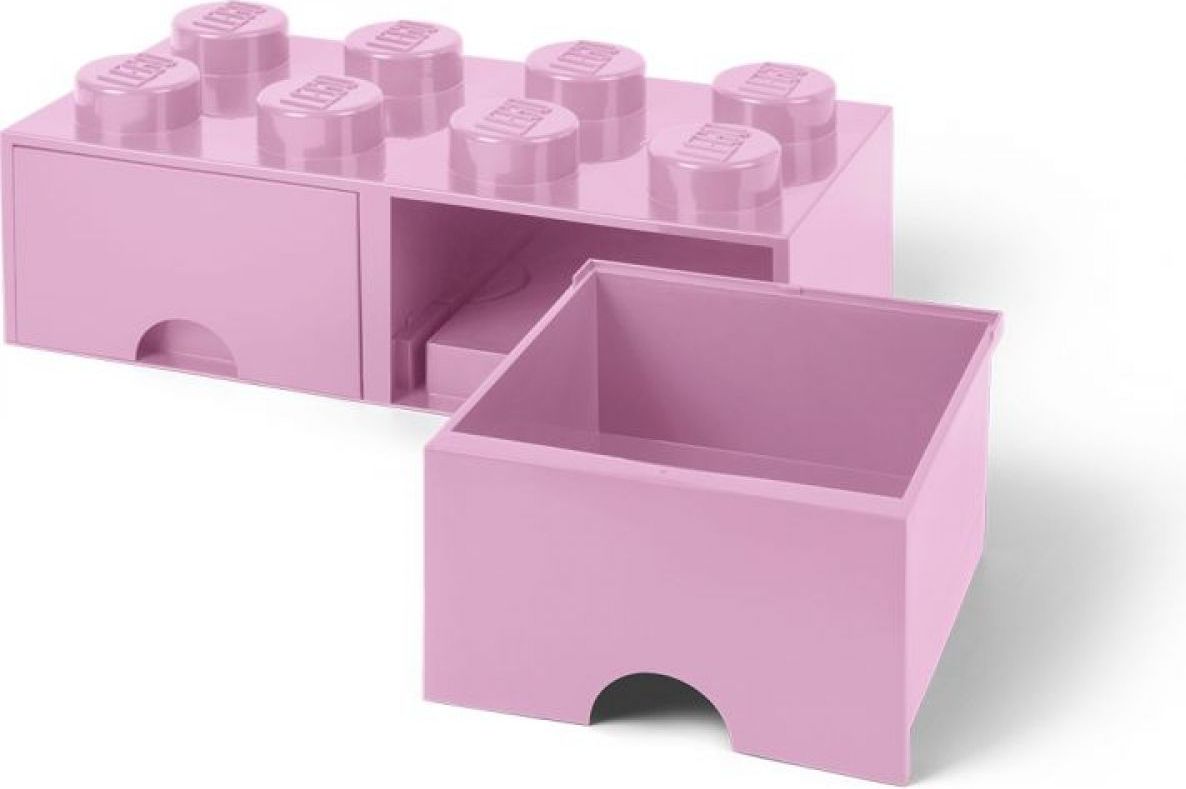 LEGO Úložný box 8 se šuplíky Světle růžová - obrázek 1
