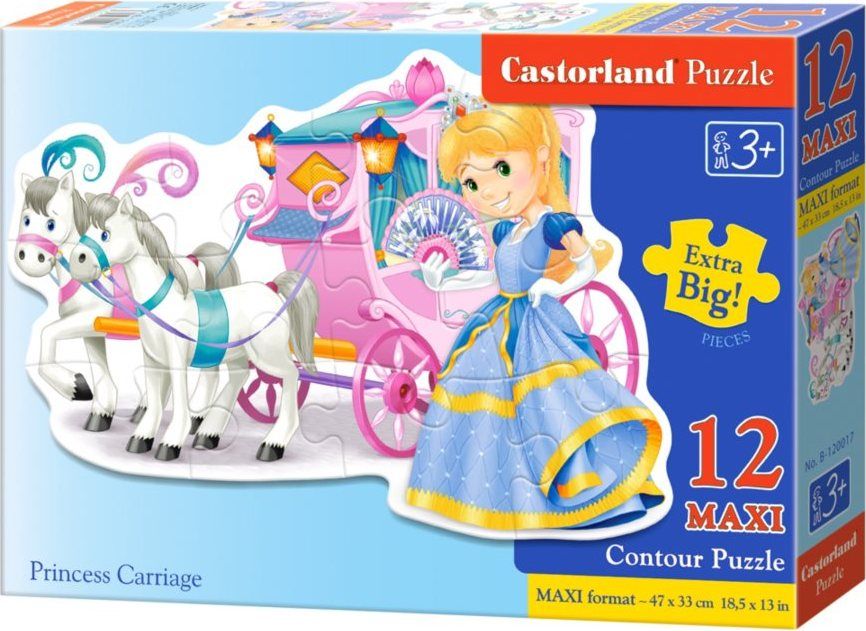 CASTORLAND Puzzle Kočár pro princeznu MAXI 12 dílků - obrázek 2