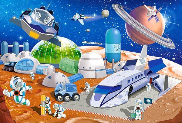 CASTORLAND Puzzle Vesmírná stanice MAXI 40 dílků - obrázek 1