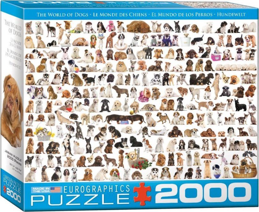 EUROGRAPHICS Puzzle Svět psů 2000 dílků - obrázek 2