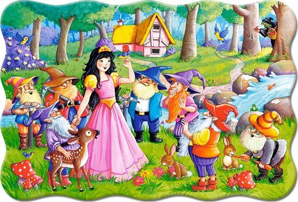 CASTORLAND Puzzle Sněhurka a sedm trpaslíků MAXI 20 dílků - obrázek 1