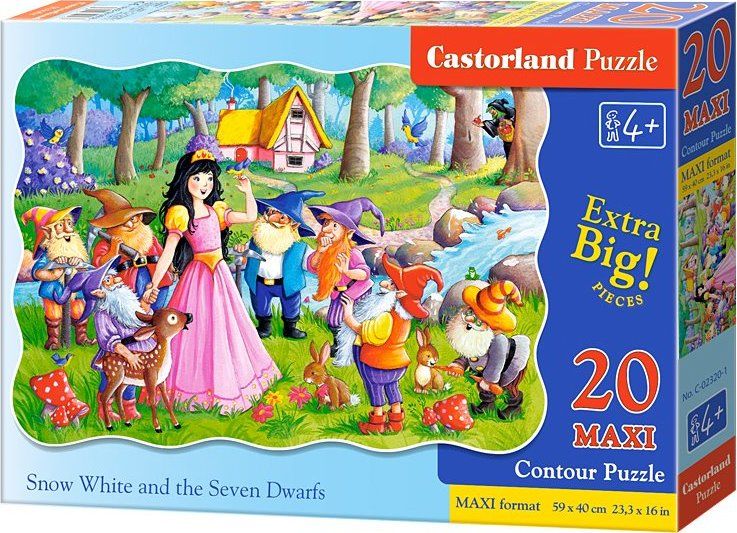 CASTORLAND Puzzle Sněhurka a sedm trpaslíků MAXI 20 dílků - obrázek 2