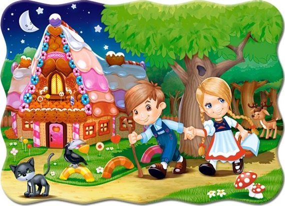 CASTORLAND Puzzle Jeníček a Mařenka 30 dílků - obrázek 1