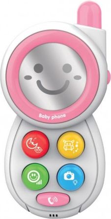 Dětská hračka se zvukem Baby Mix Telefónek pink, Růžová - obrázek 1