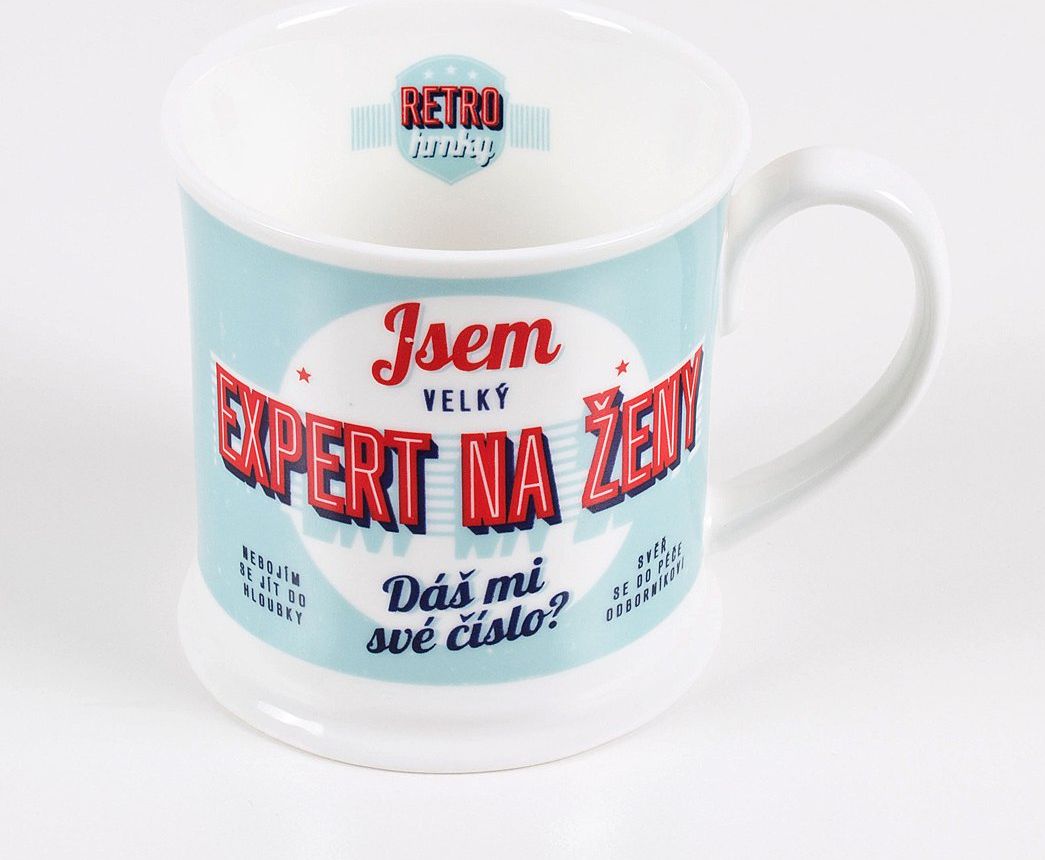 LOLA BABY ALBI Retro hrnek quot;Expert na ženy quot; - obrázek 1