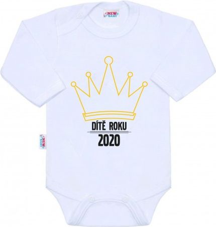 Body s potiskem New Baby Dítě roku 2020, Bílá, 68 (4-6m) - obrázek 1