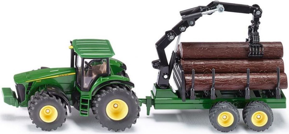 Siku Farmer 1954 Traktor John Deere s lesním přívěsem 1:50 - obrázek 1