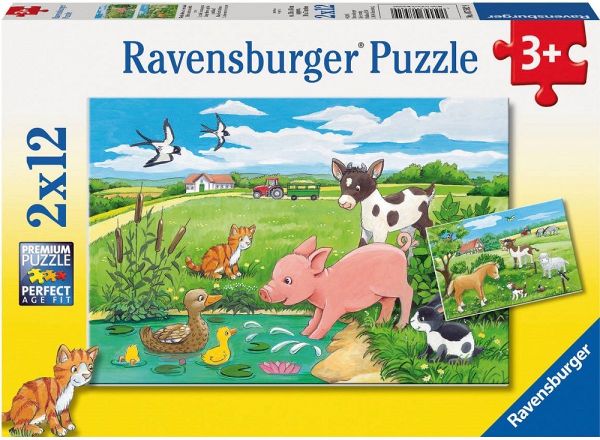 Ravensburger Puzzle 075829 Domácí zvířátka 2x12 dílků - obrázek 1