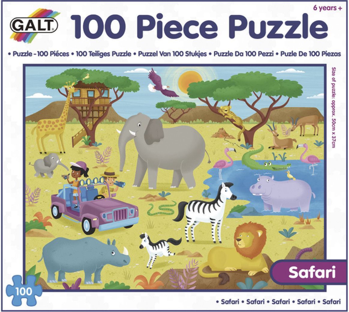 Galt Puzzle v krabici Safari 100 dílků - obrázek 1