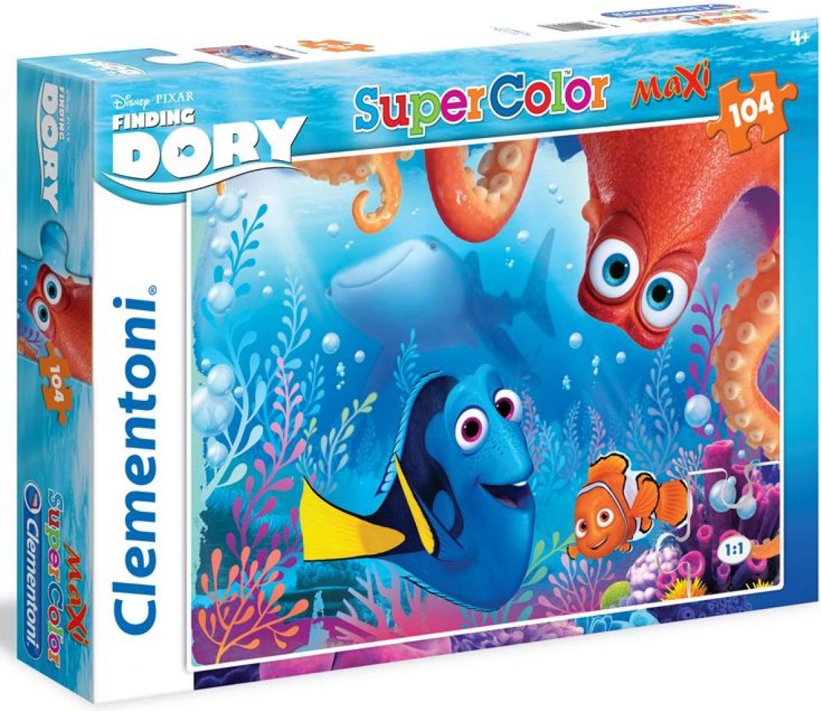 Clementoni Hledá se Dory Supercolor Puzzle Maxi 104 dílků - obrázek 1