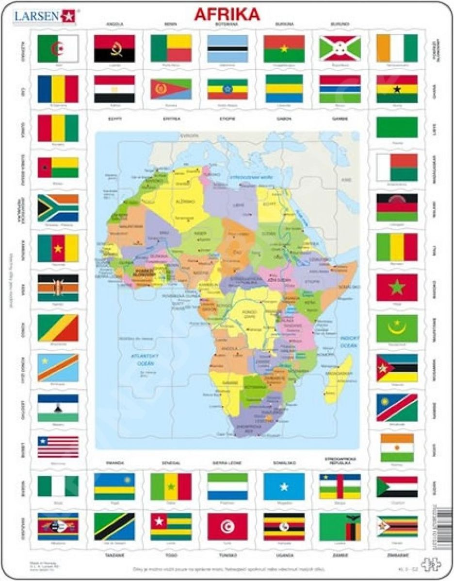 Larsen Puzzle Mapa Afriky 23103 - obrázek 1