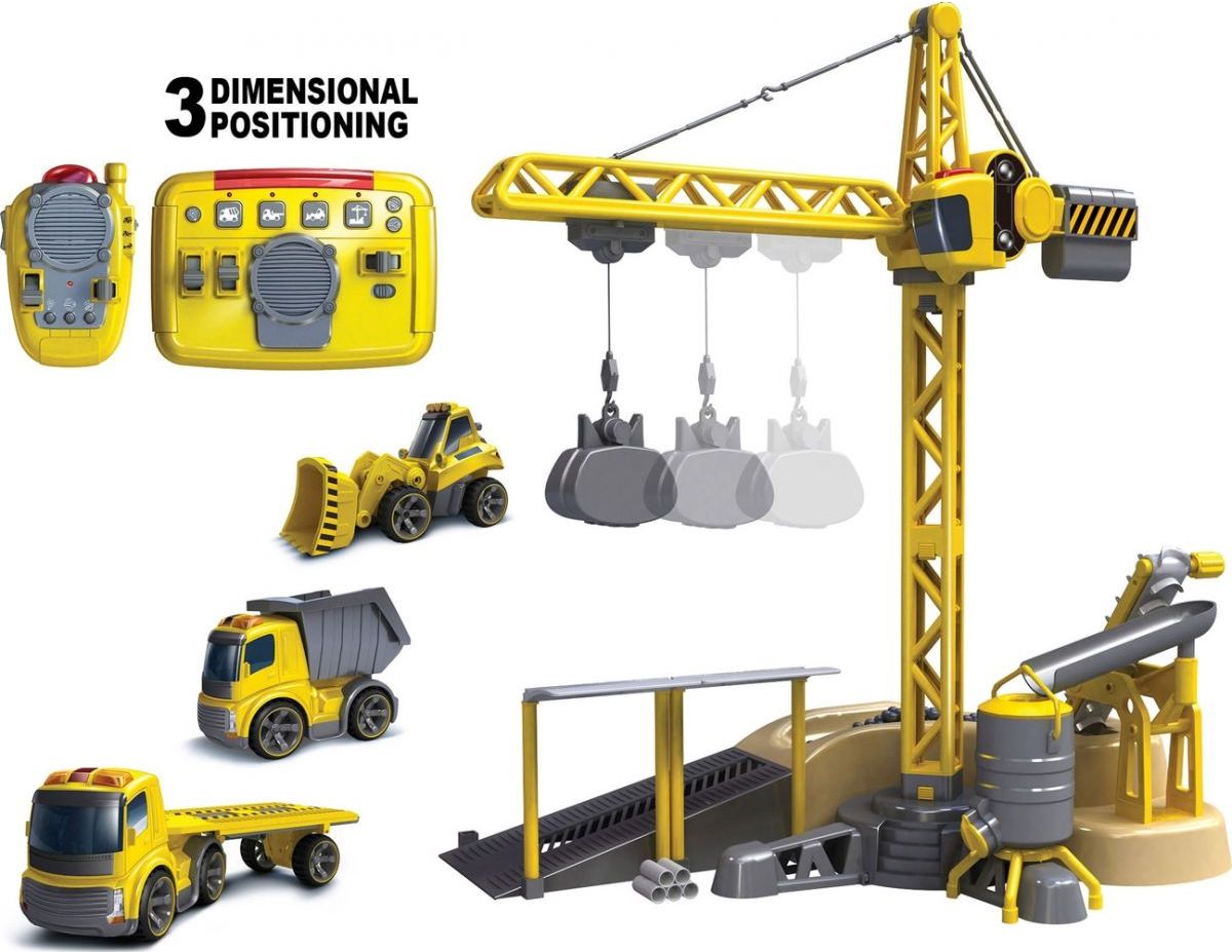 Silverlit 81110 - RC Jeřáb, Nákladní auto, Buldozer, Sklápěčka - obrázek 1