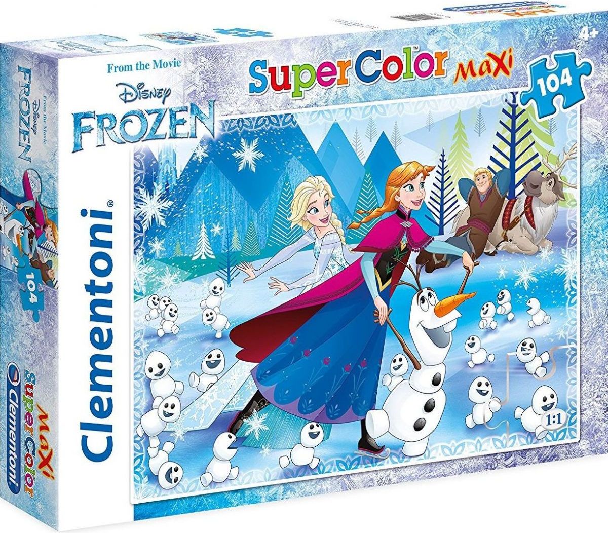Clementoni Ledové království Puzzle Supercolor Maxi 104d - obrázek 1