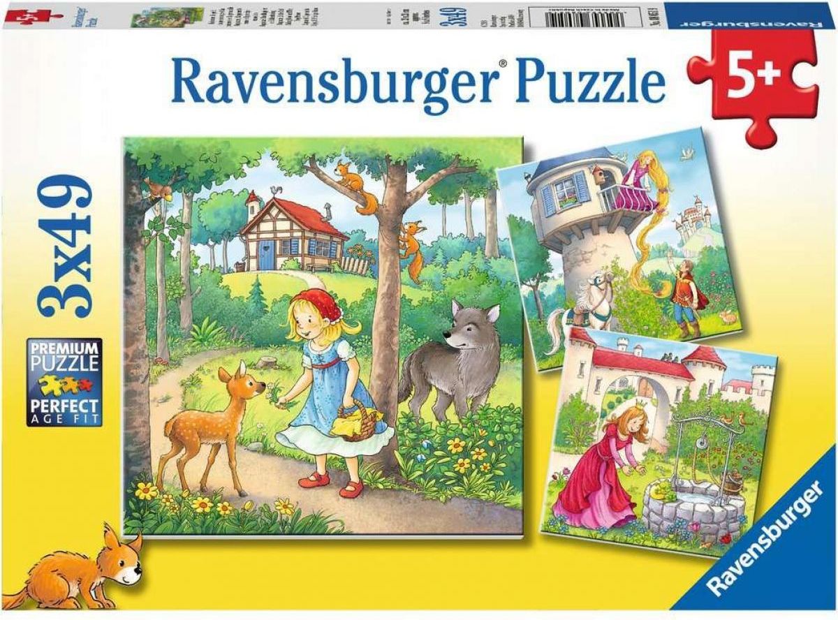 Ravensburger puzzle Malá červená karkulka 3 x 49 dílků - obrázek 1