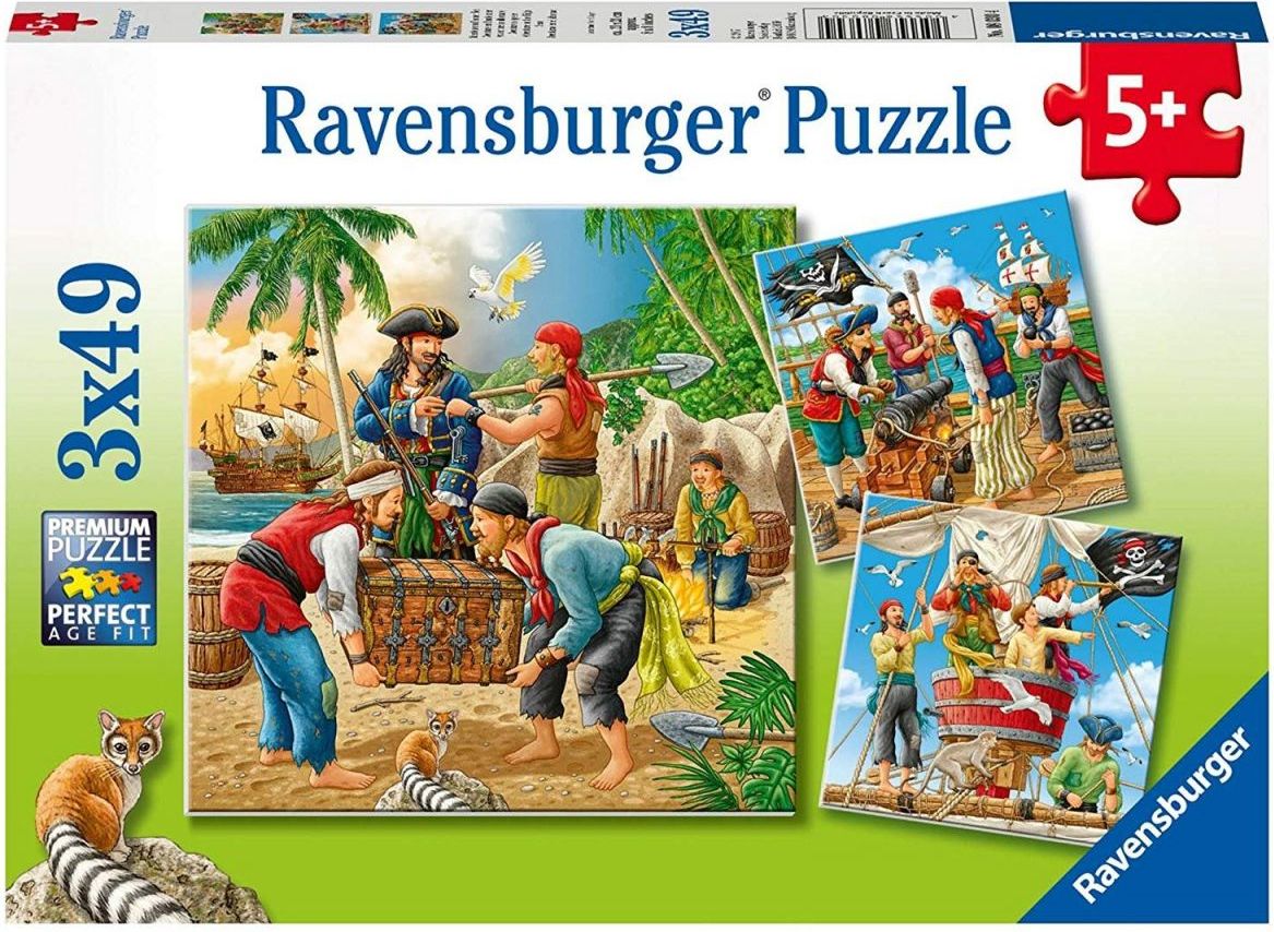 Ravensburger Puzzle Dobrodružstí na moři 3 x 49 dílků - obrázek 1
