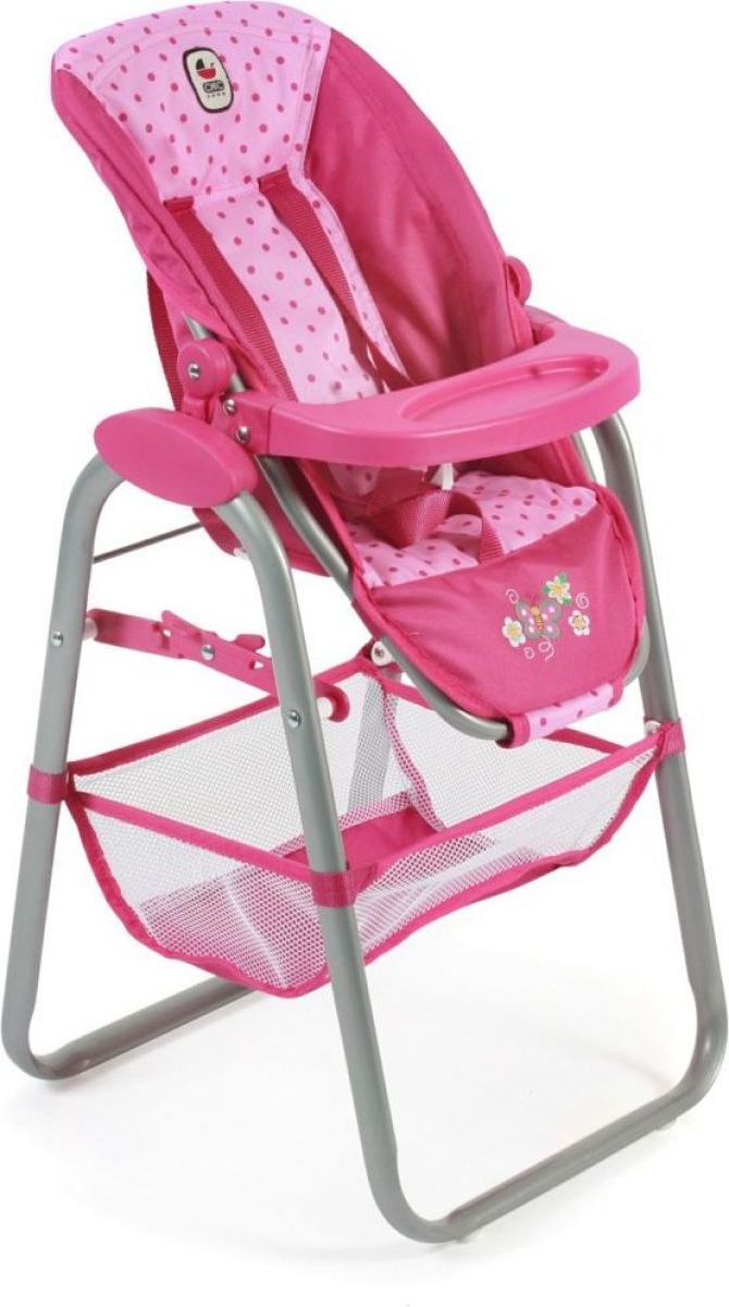 Bayer Chic Jídelní židlička pro panenku - Pink Dots - obrázek 1