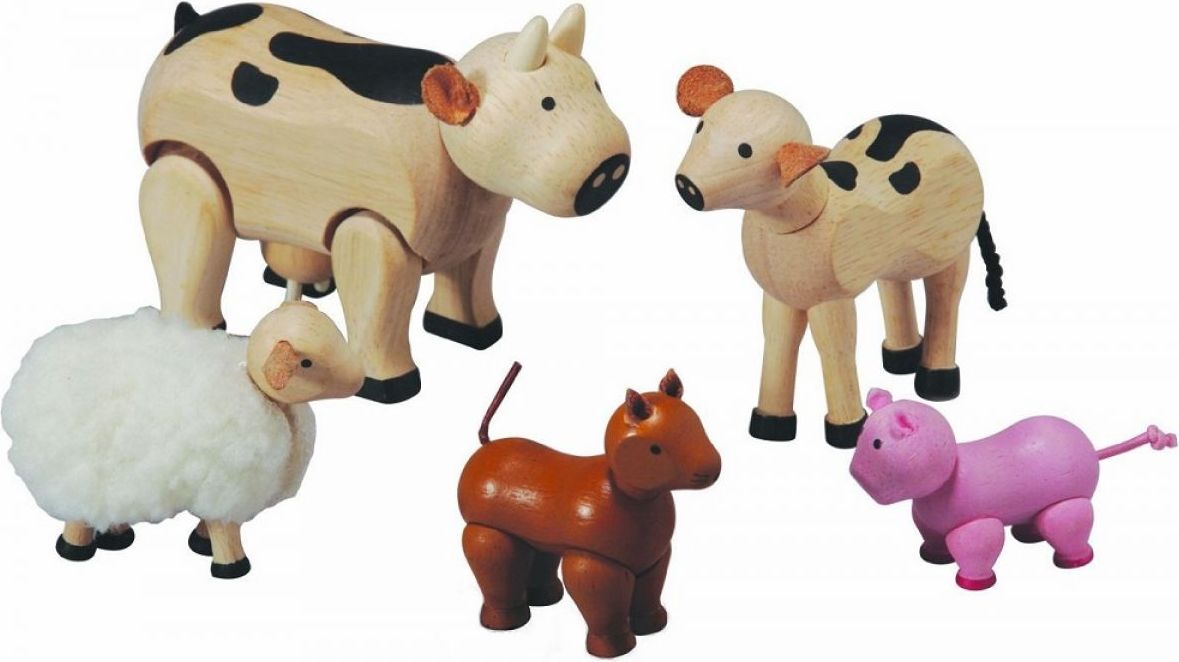 Plan Toys Sada zvířátek k farmě 6 dílů - obrázek 1