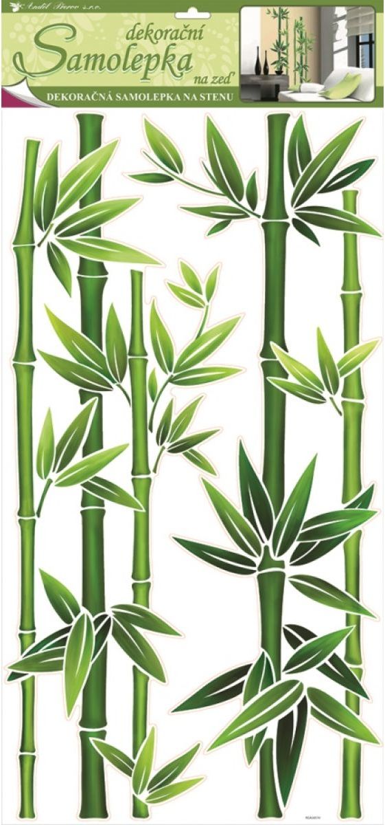 Anděl Samolepky na zeď Bambus zelený 60 x 32 cm - obrázek 1
