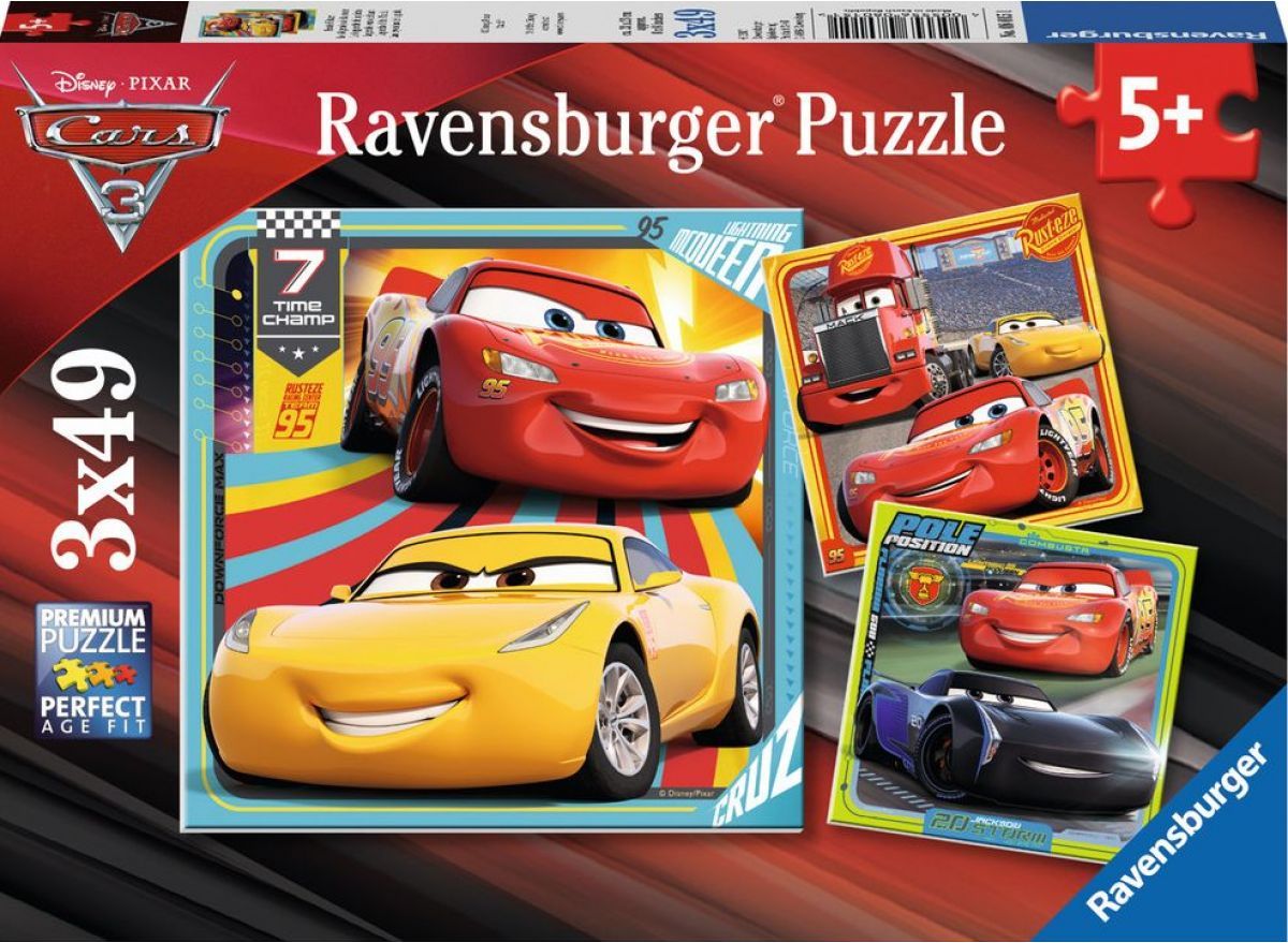 Ravensburger Disney Auta Puzzle 3 motivy 49 dílků - obrázek 1