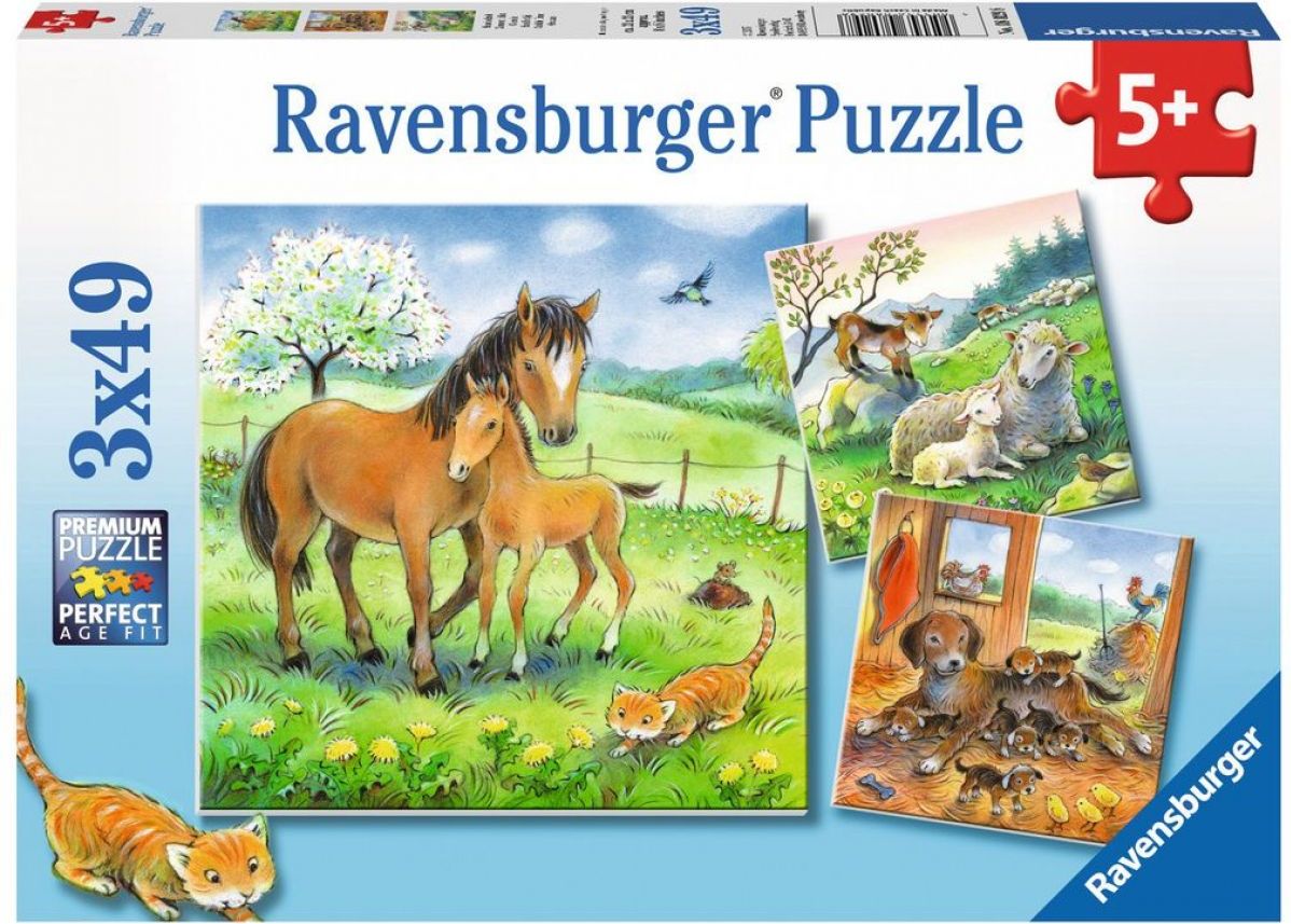 Ravensburger Puzzle Čas na objetí 3 x 49 dílků - obrázek 1