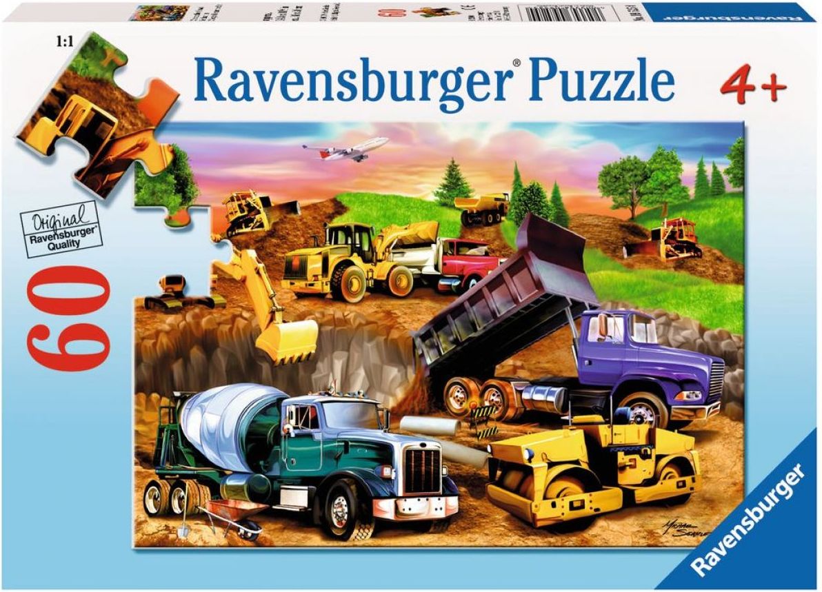 Ravensburger puzzle Na stavbě 60 dílků - obrázek 1