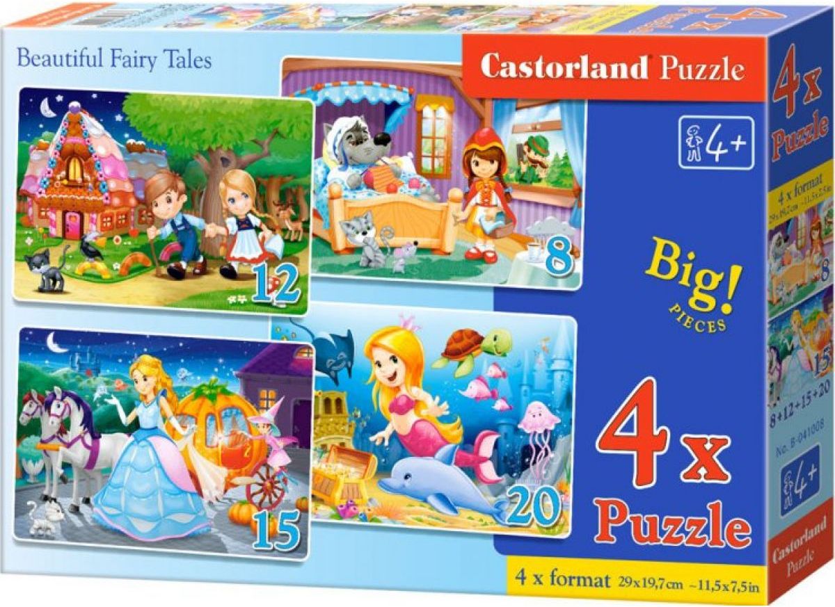 Castorland Puzzle 4 v 1 Pohádky - obrázek 1