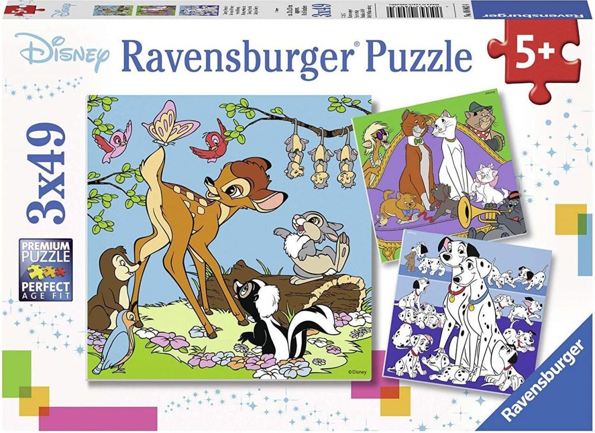 Ravensburger Puzzle Disney kamarádi 3 x 49 dílků - obrázek 1