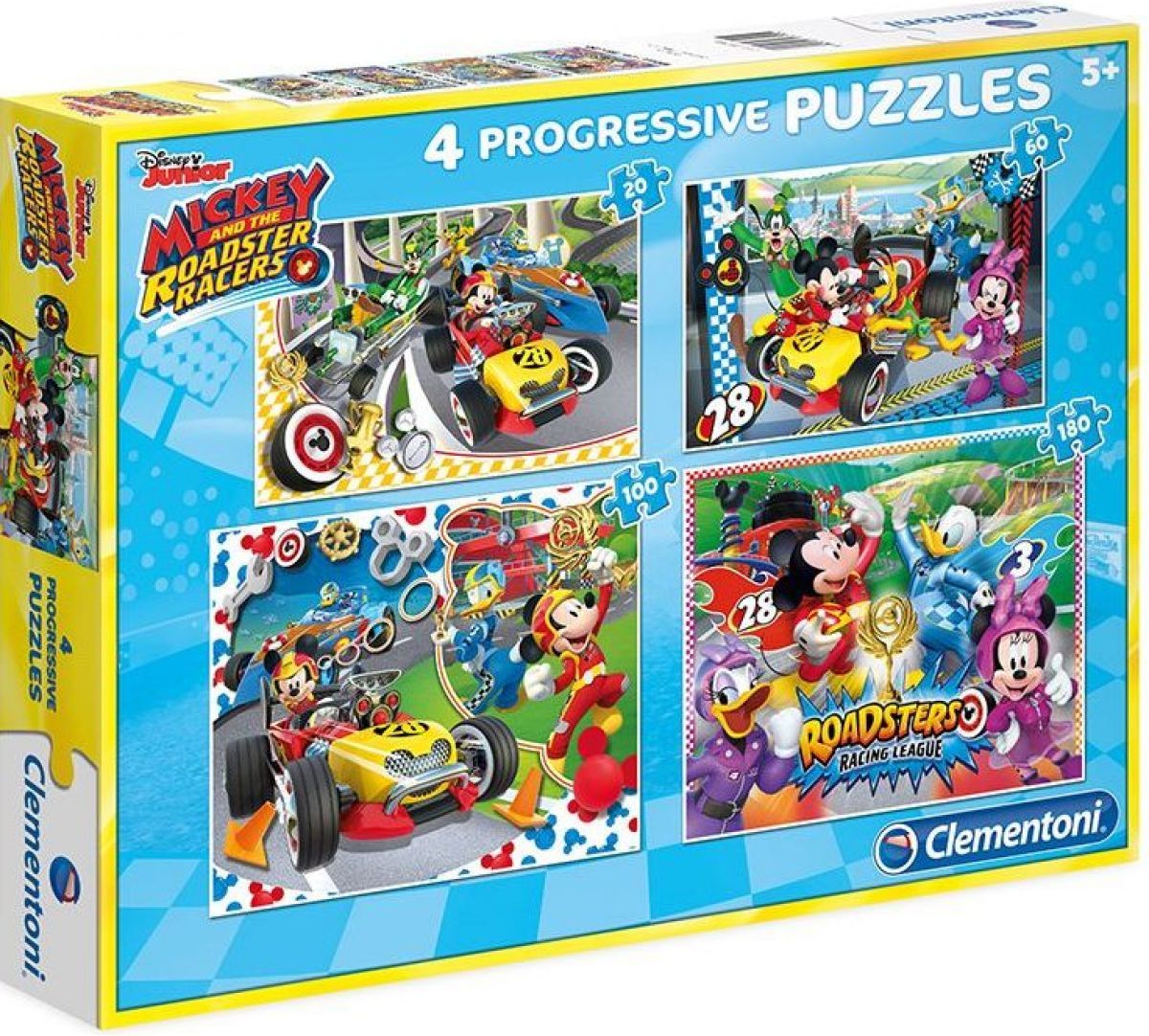 Clementoni Disney Puzzle Progressive Mickey závodník 4 v 1 - obrázek 1