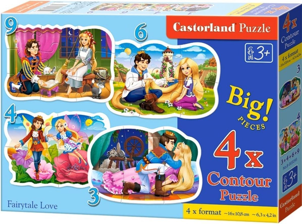 Castorland Puzzle 4 v 1 mini Zamilované pohádky - obrázek 1